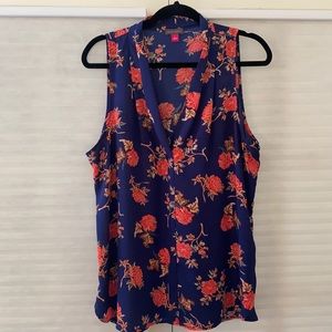 Vince Camuto V Neck Blouse